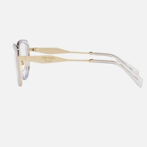 *NWT* Prada Gold/Clear Eyelass Frames